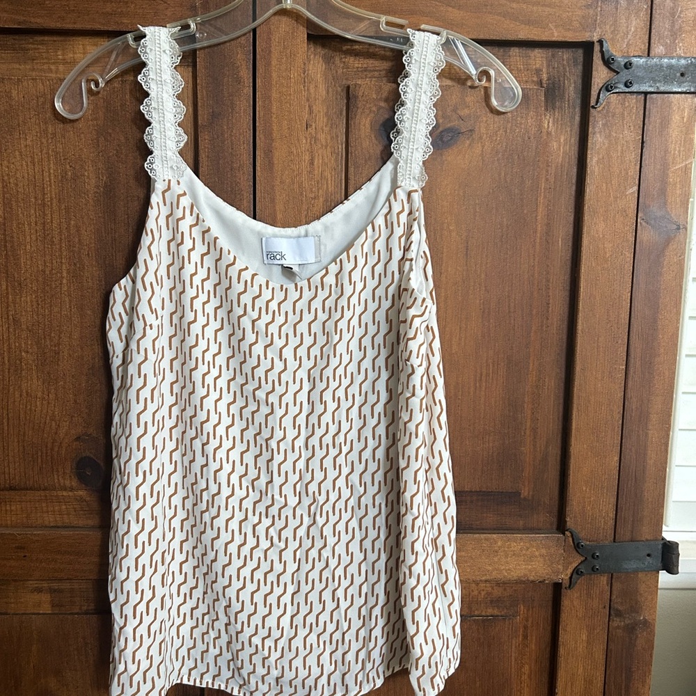 Patterned Cream and Brown Women’s Top